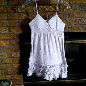 Pink Rose pink & grey striped summer dress